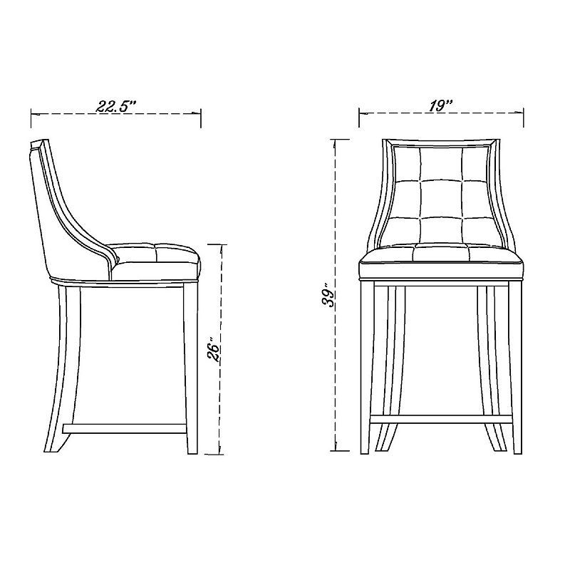 MANHATTAN COMFORT Fifth Avenue Counter Stool