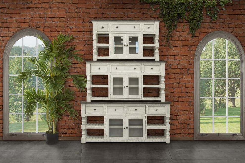 Stonegate TV Stand   60 quot  Farmhouse   Entertainment Centers And Tv Stands   by Crafters and Weavers  Houzz