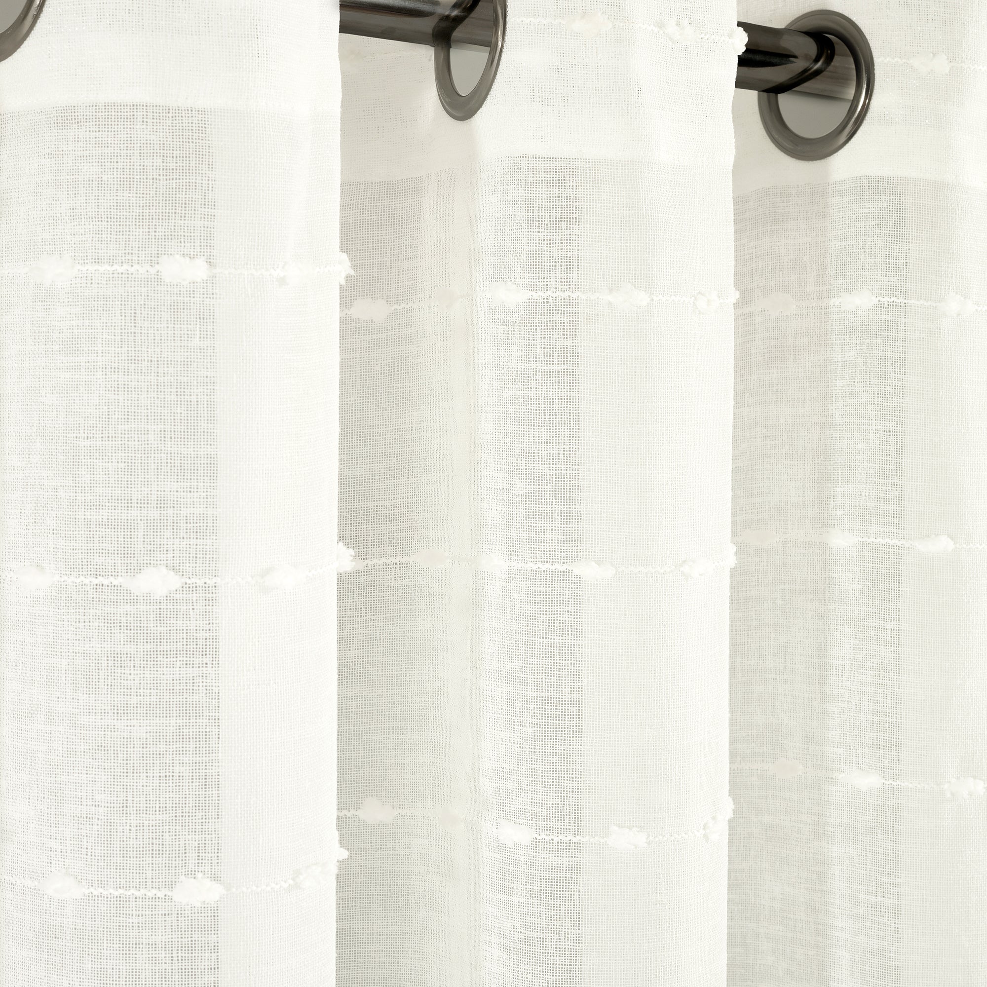 Farmhouse Textured Grommet Sheer Ultra Wide Window Curtain Panel