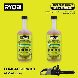 RYOBI 24 oz. Biodegradable Bar and Chain Oil (2-Pack) RYBIO24-2