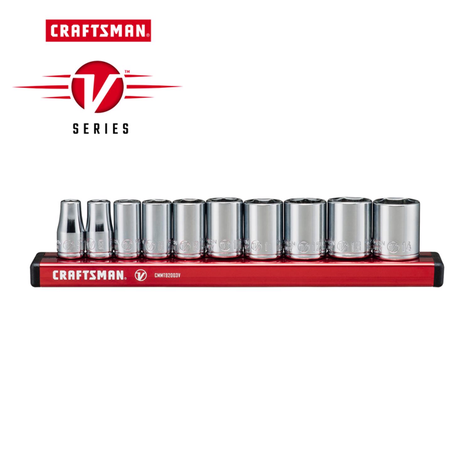 Craftsman V-Series 1/4 in. drive Metric 6 Point Socket Set 10 pc