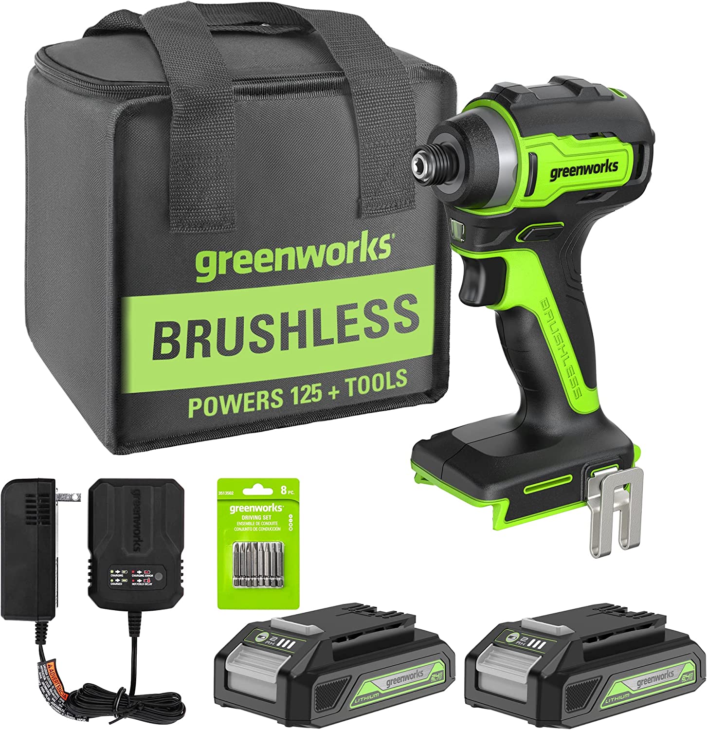 24V Brushless Impact Driver Combo Kit | Greenworks Tools