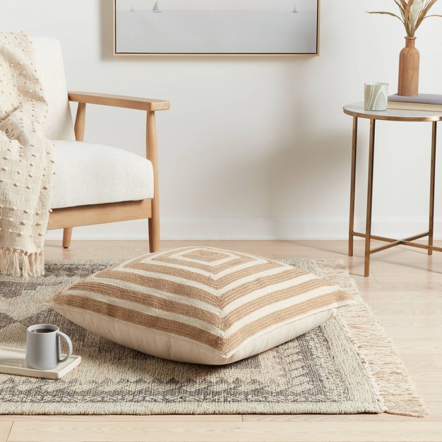 Jute Floor Pillow Neutral