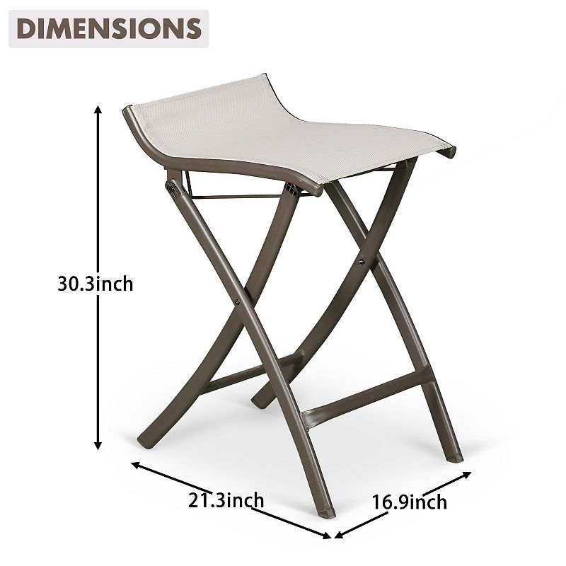 Aoodor Outdoor Furniture 2 Piece Bar High Patio Chairs