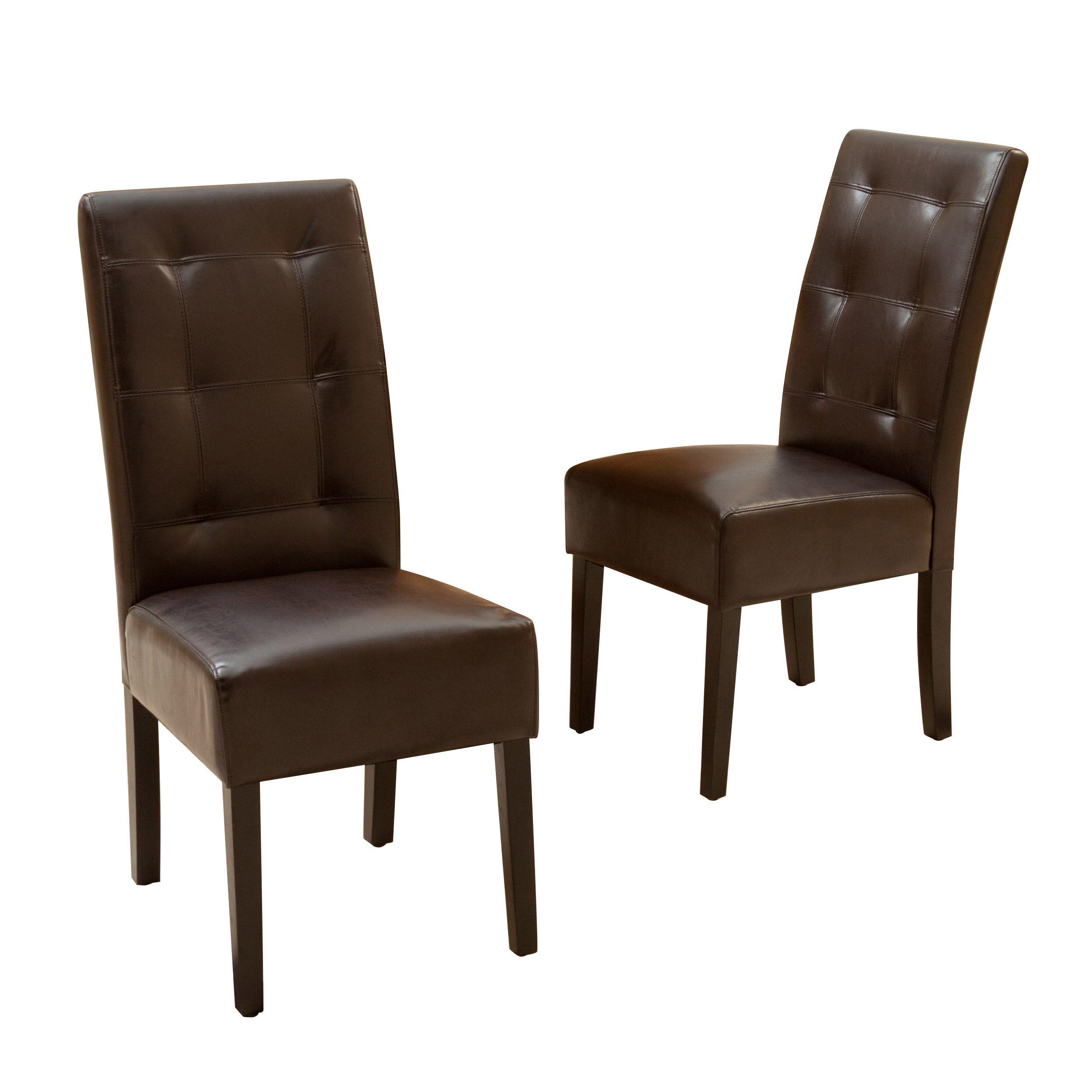 Haynes Brown Leather Dining Chairs (Set of 2)