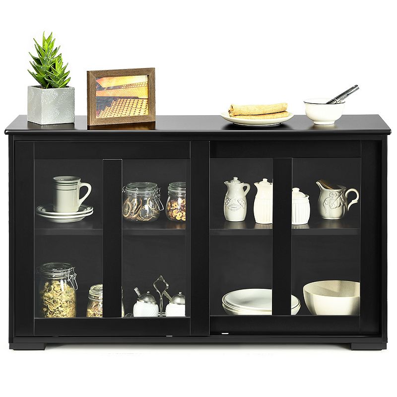 Sideboard Buffet Cupboard Storage Cabinet with Sliding Door