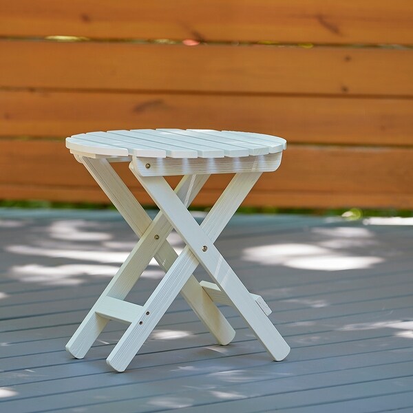 Porch and Den All Weathered Round Adjustable Folding Table