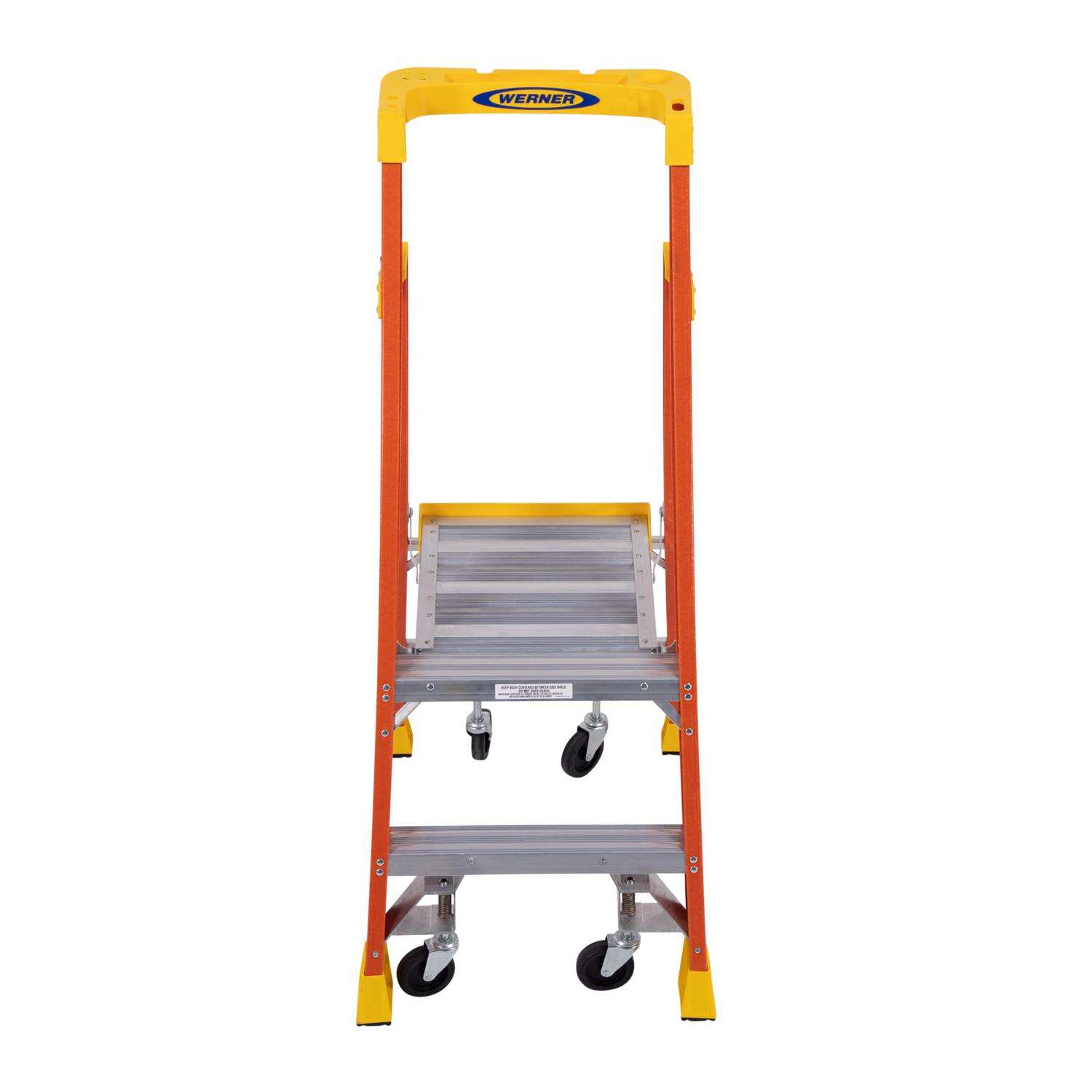 Werner 2 ft. H Fiberglass Podium Platform Ladder Type IA 300 lb. capacity