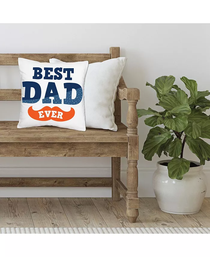 Big Dot of Happiness Happy Father's Day Love Dad Party Home Decorative Throw Pillow Cover - 16