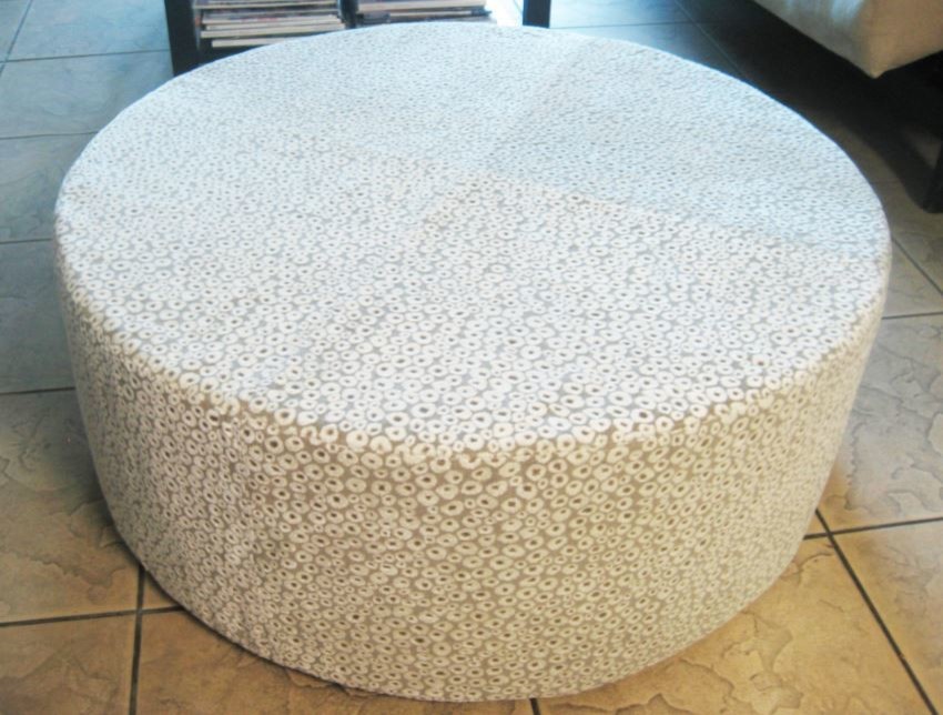 Circle Eyes Round Ottoman  40 quot  Transitional   Footstools And Ottomans   by DECORATIVE PILLOWS MIAMI  Houzz