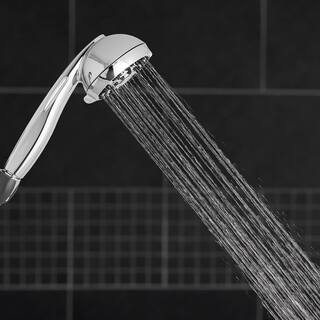 Waterpik 6-Spray 3.5 in. Single Wall Mount 1.8 GPM Handheld Adjustable Shower Head in Chrome XAS-643E