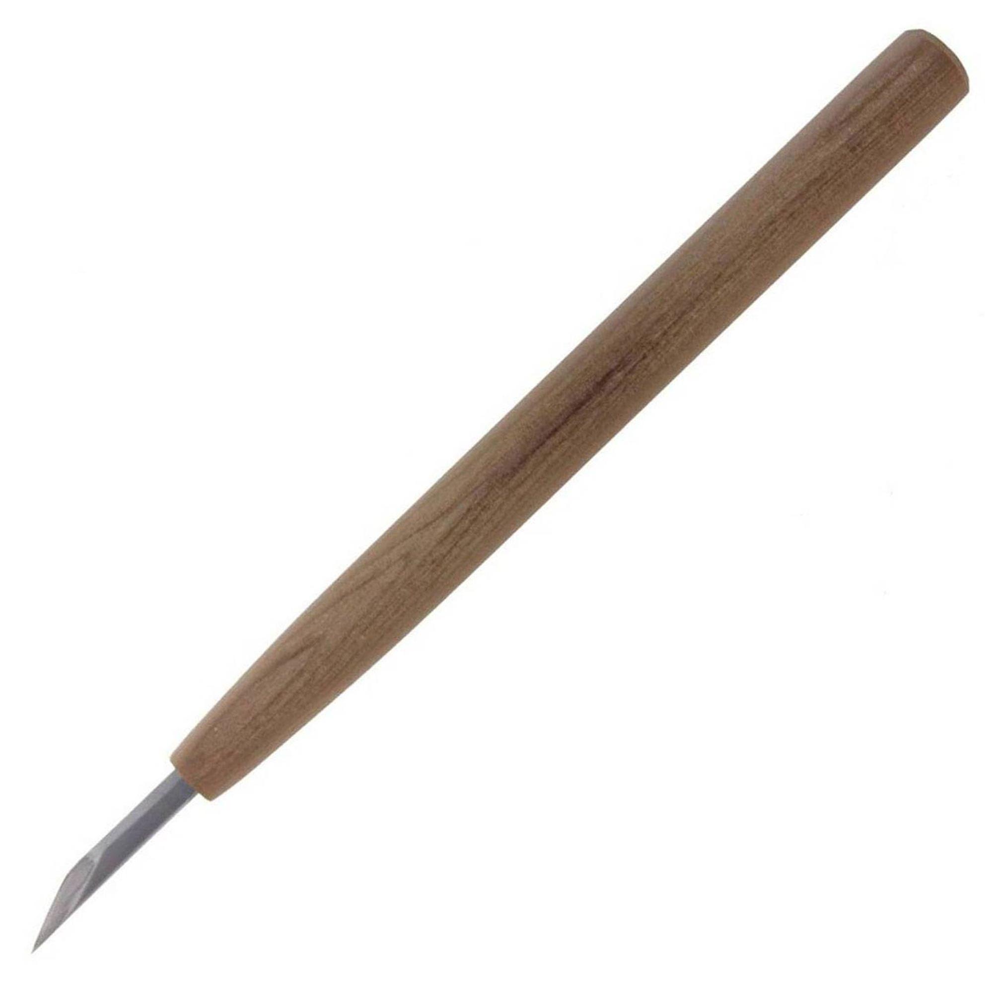 Michihamono Specialized Wood Carving Tool 6mm Straight Right Skew Corner Chisel， with High Speed Steel Blade， for Woodworking