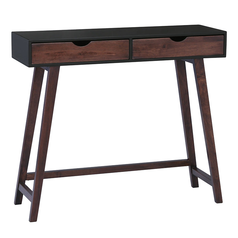 ARSENIO Console Table 90cm - Walnut & Black