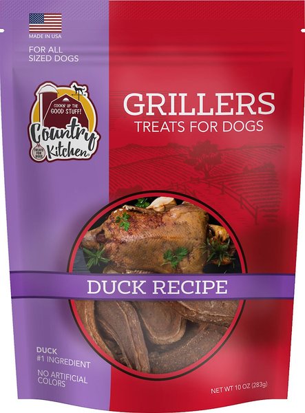 Country Kitchen Grillers Duck Recipe Dog Treats， 10-oz bag