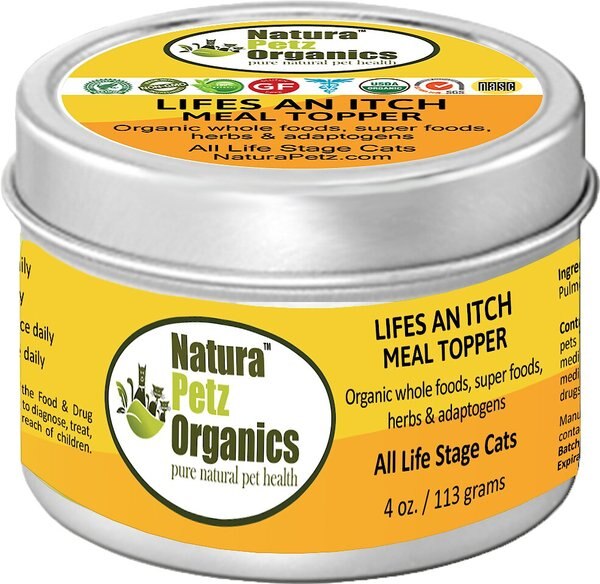 Natura Petz Organics Life's An Itch Turkey Flavored Powder Allergy Supplement for Cats， 4-oz tin