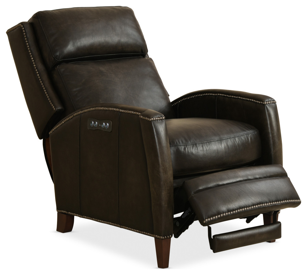 Declan Power Recliner With Power Headrest   Transitional   Recliner Chairs   by Hooker Furniture  Houzz