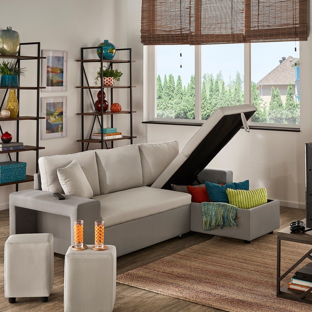 Lorca 2 tone Convertible Sofa with Storage by iNSPIRE Q Modern