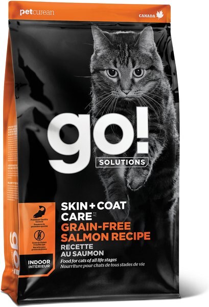 Go! Solutions Skin + Coat Care Grain-Free Salmon Recipe Dry Cat Food