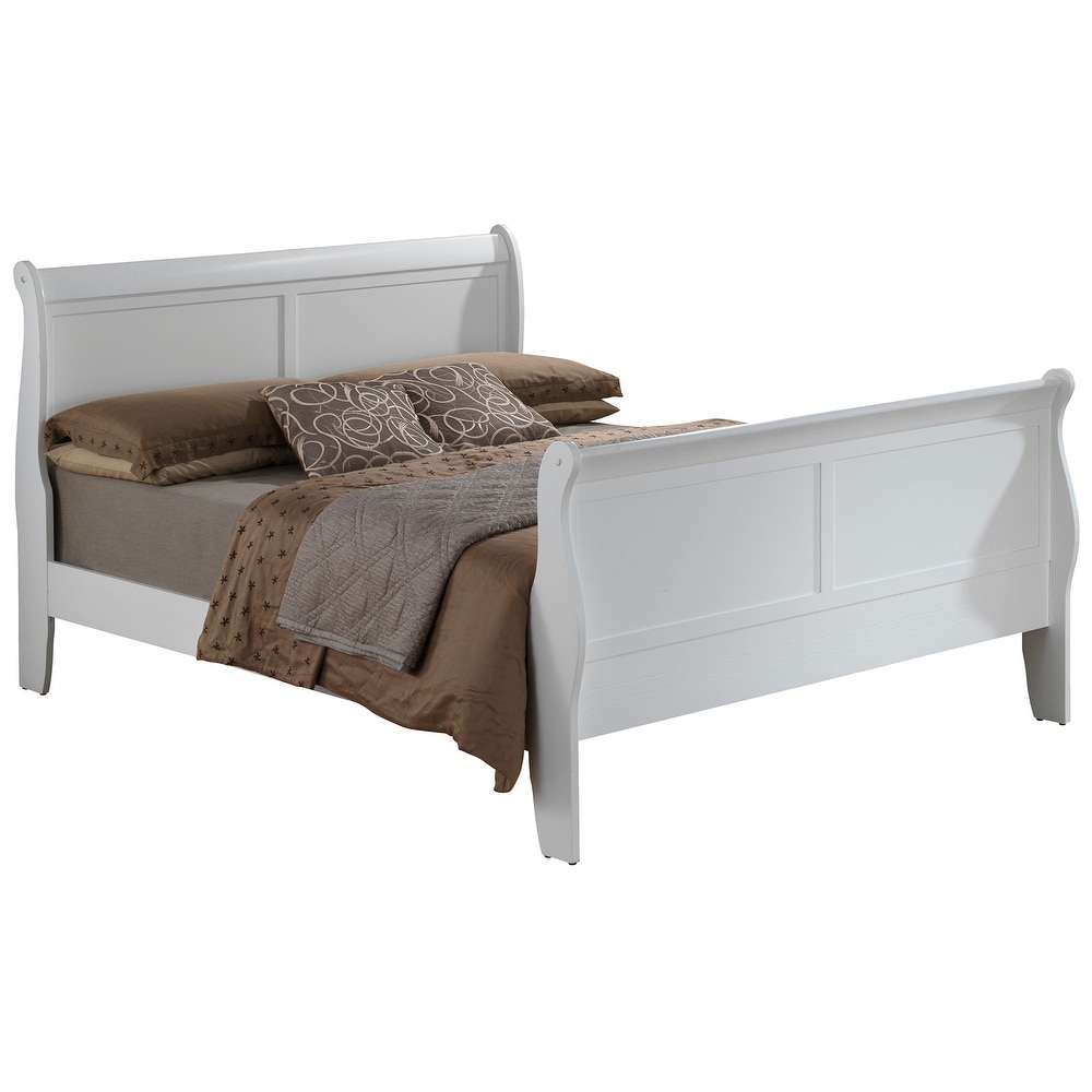 Louis Philippe Full Sleigh Bed with High Footboard