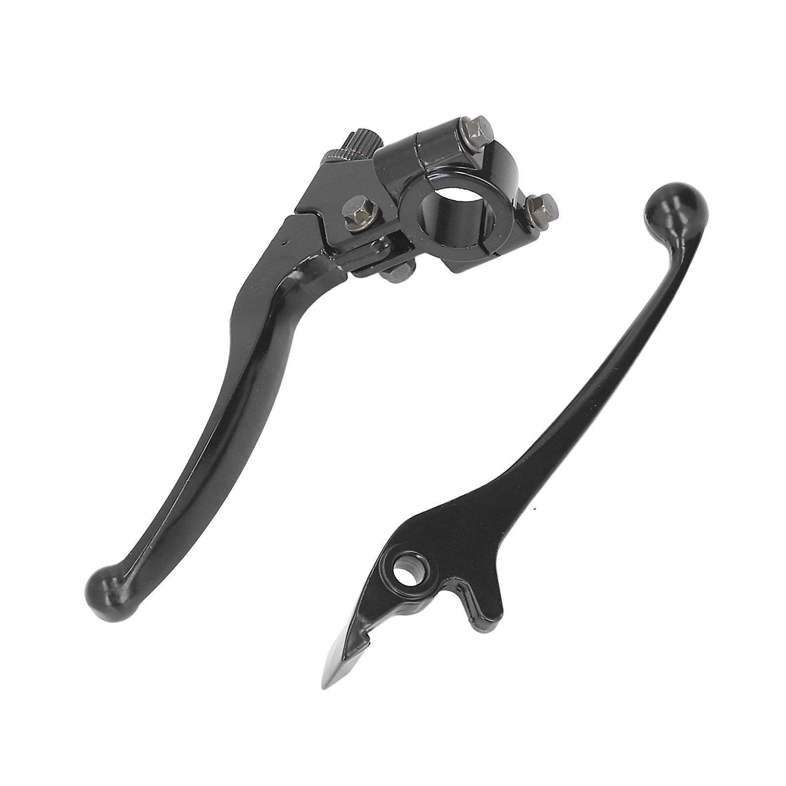 22mm/0.87in Brake Handle Clutch Lever Set Glossy Black For 110cc 125cc 150cc Pit Dirt Bike Motorcycle