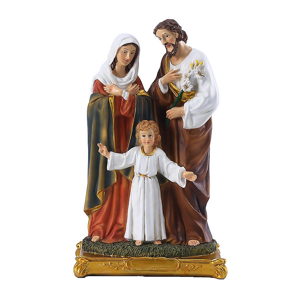 Jesus Family Ornament Religious Interior Figurine Sculpture Statue For Home Desktop Decoration Handicraft Bookshelf Ornaments