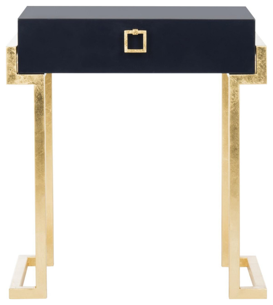 Larue Lacquer Side Table  Navy   Contemporary   Side Tables And End Tables   by Rustic Home Furniture Deco  Houzz