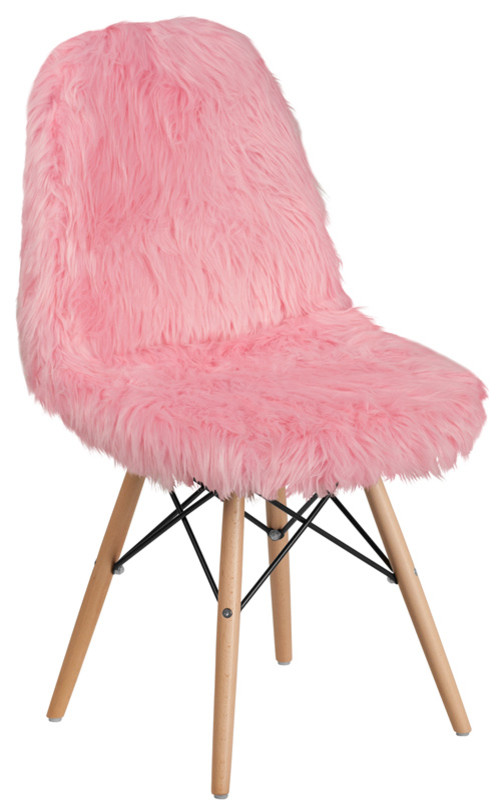 Shaggy Chair  Hot Pink   Midcentury   Dining Chairs   by VirVentures  Houzz