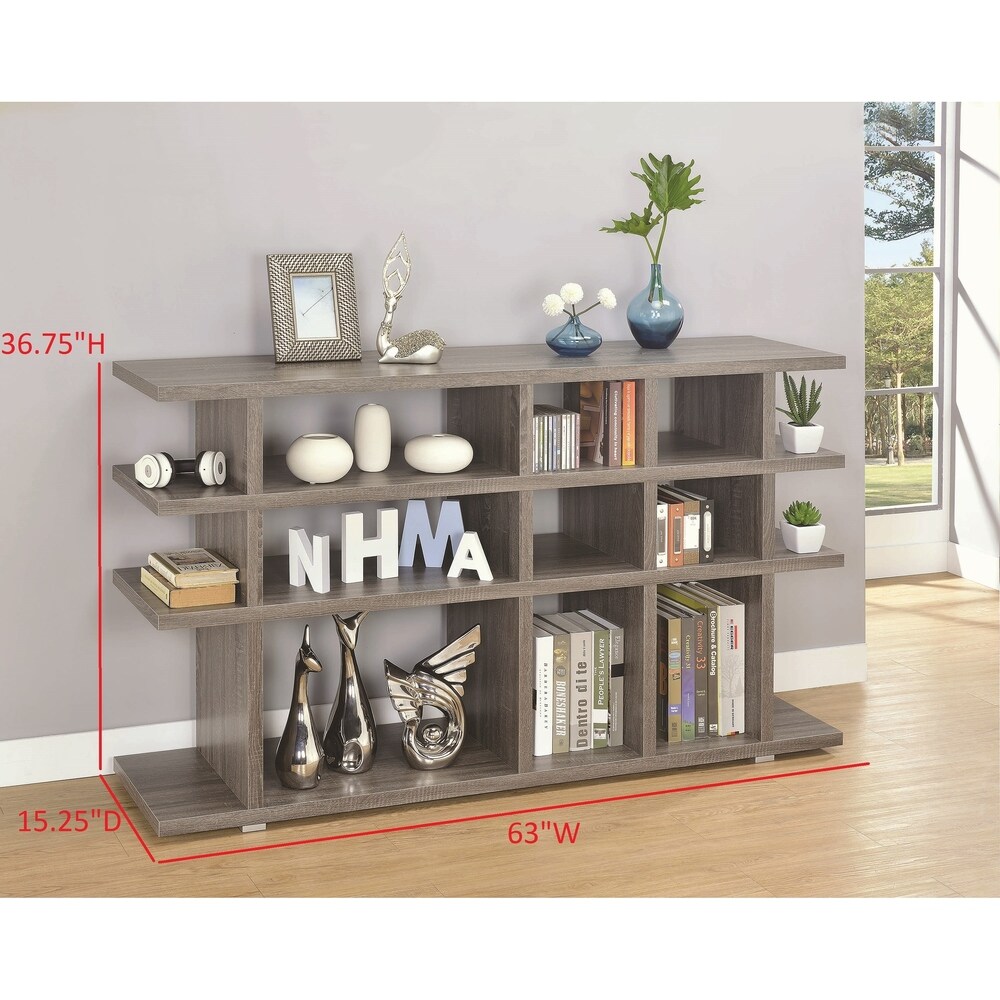 Coaster Furniture Santos Weathered Grey 3 tier Bookcase