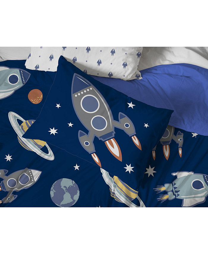 Saturday Park Outer Space 100% Organic Cotton Twin Duvet Cover and Sham Set