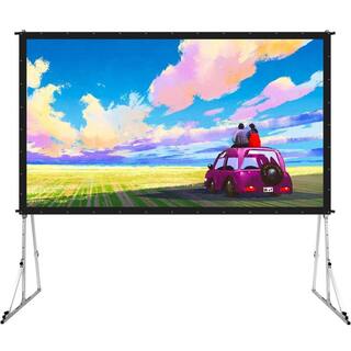 Kodak 120 in. Projector Screen Portable Projector Screen and Stand with Carry Bag RODPJSFFSG120