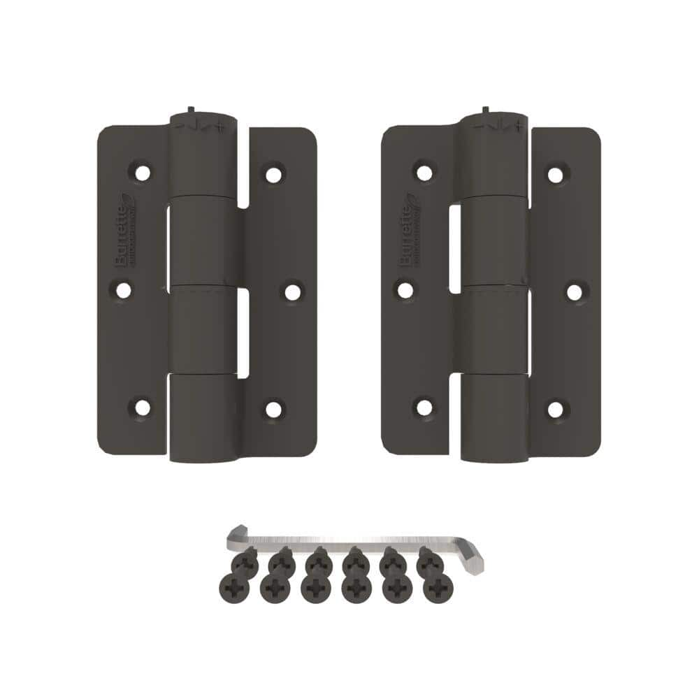 Barrette Outdoor Living 3.125 in. x 4.875 in. Aluminum Pewter Standard Butterfly Hinge (2-Pack) 73025671