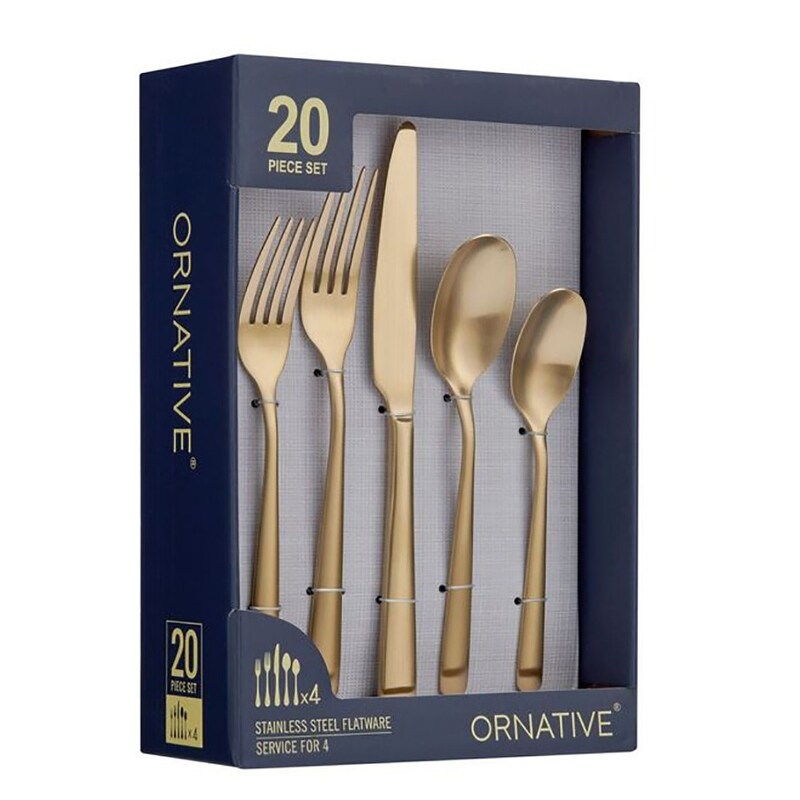 Ornative Aabbye 18/0 Stainless Steel 20 Pieces Flatware Set   10.63\