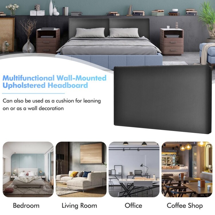 PU Leather Wall mounted Upholstered Headboard   35\