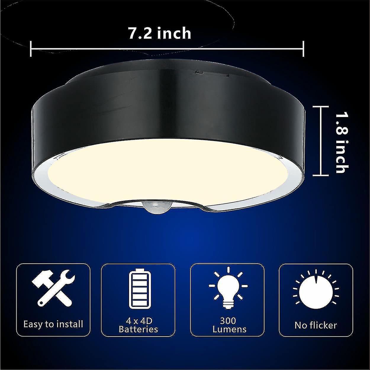 Led Mot Sensor Ceiling ， Operated，18.3cm 300lm Day