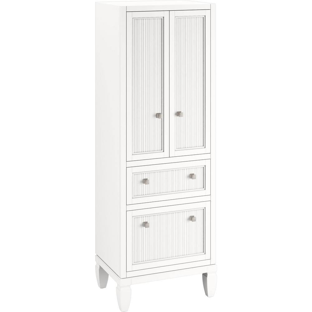 KOHLER Hearthaven 24 in. W Linen Cabinet in White K-33540-ASB-0