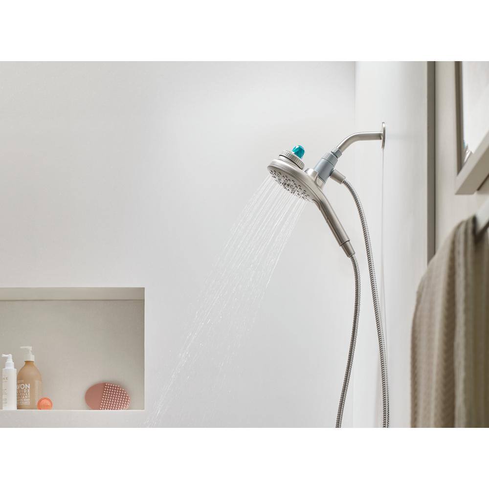 MOEN Aromatherapy 6-Spray 5.6 in. Single Wall Mount Handheld Shower Head with INLY Shower Capsules and Magnetix in Chrome IN208H2