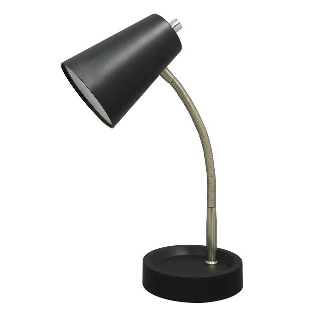 Task Table Lamp includes Led Light Bulb Black