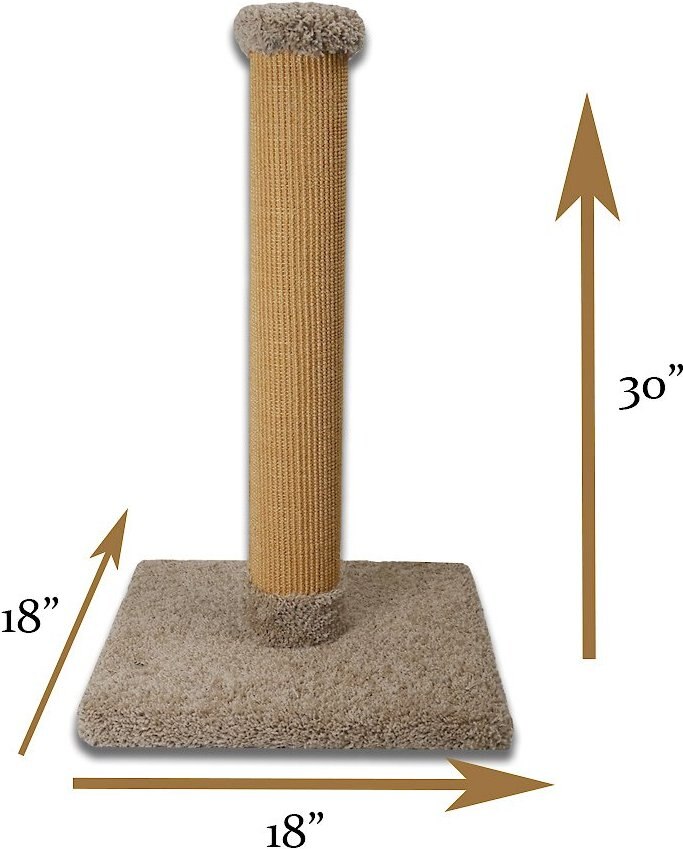 Royal Cat Boutique 30-in Sisal Cat Scratching Post， Neutral