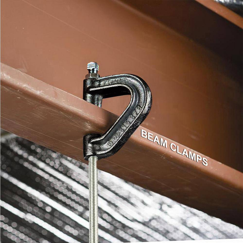 The Plumber's Choice Purlin Beam Clamp for 38 in. Threaded Rod in Uncoated Iron 38CLPUPL