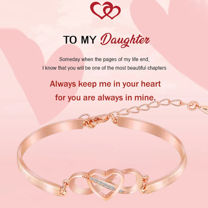 Always Remember I Love You Forever Love Heart Bracelet