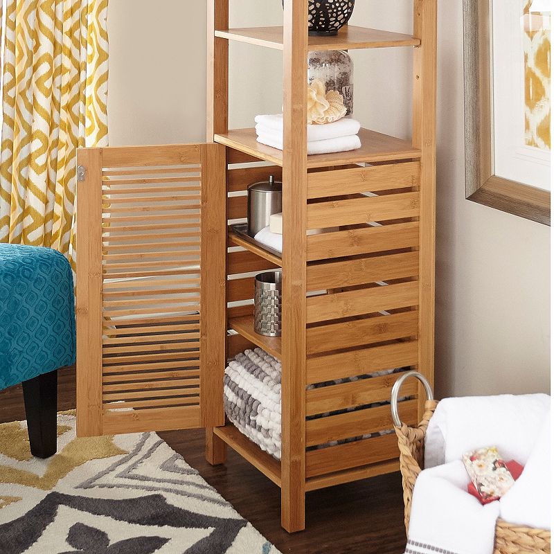 Linon Bracken Bamboo Storage Cabinet