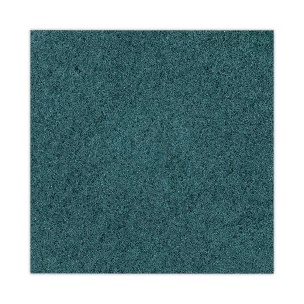 Boardwalk Heavy-Duty Scrubbing Floor Pads 17 in. Dia Green (5-Carton) BWK4017GRE