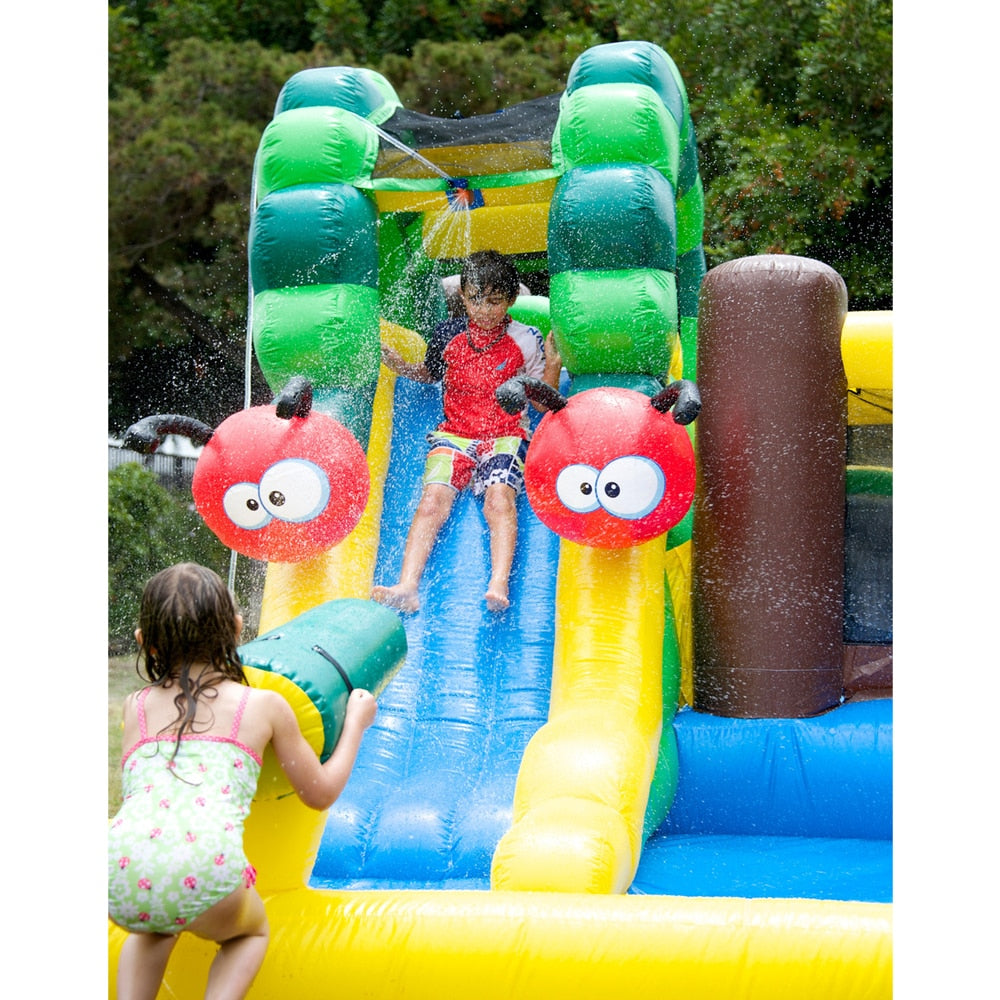 JumpOrange Caterpillar Water Slide and Bounce House