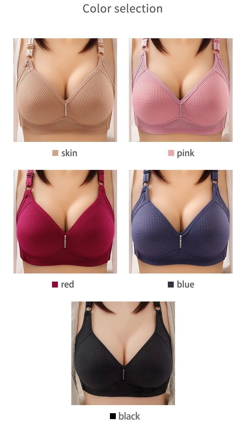 🔥Plus Size Bra Women Underwear Wire Free Comfort  Soft Breathable�