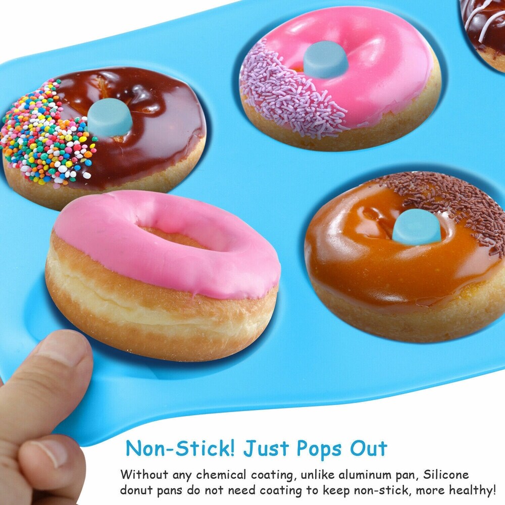 2Pcs Silicone Baking Donut Molding Tray