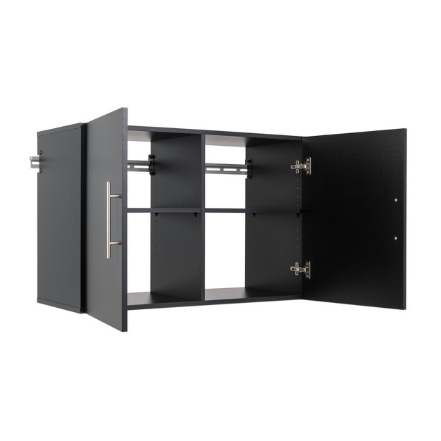 Hangups Upper Storage Cabinet Black Prepac