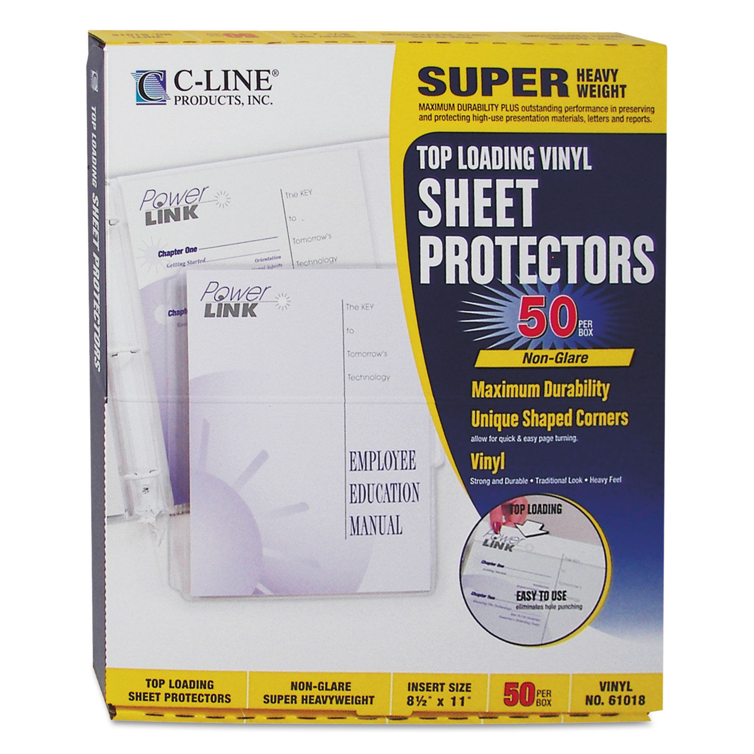 Super Heavyweight Vinyl Sheet Protectors by C-Lineandreg; CLI61018