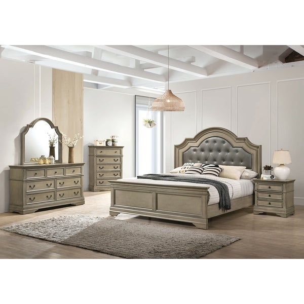 Furniture of America Aalia Antique Warm Grey 7-Drawer Dresser Mirror - - 35633883