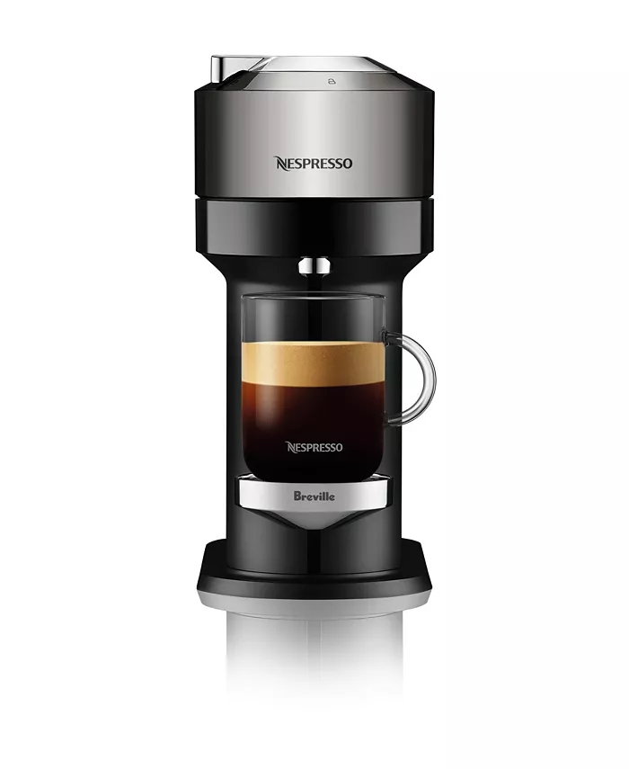 Nespresso Vertuo Next Deluxe Coffee and Espresso Machine by Breville Dark Chrome with Aeroccino Milk Frother