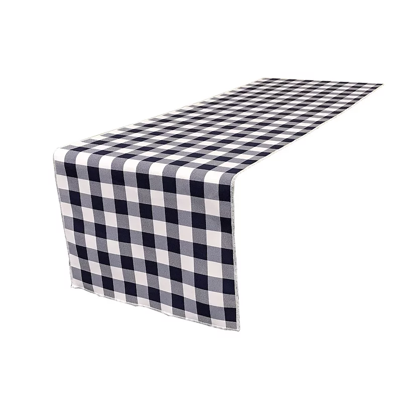 Polyester Gingham Checkered 14 By 108-inch Table Runner